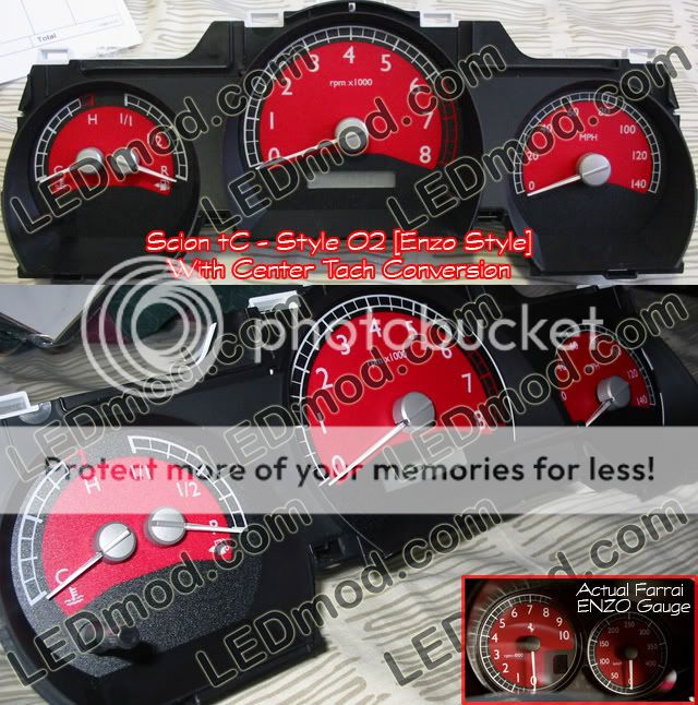 * tC Center Tach Conversion and Custom Gauge Faces